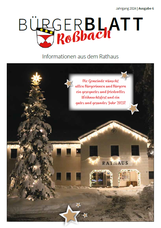 Bürgerblatt - Ausgabe 6 - Dezember 2024 - Titelseite